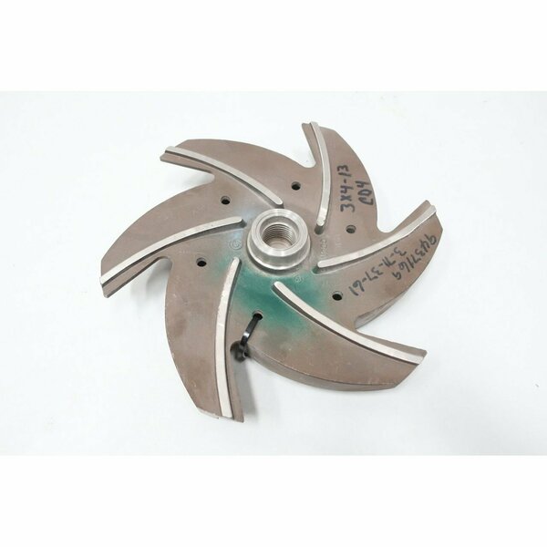 Goulds Water Technology 3196 3X4-13 STAINLESS 6-VANE IMPELLER 12IN OD PUMP PARTS AND ACCESSORY 0B10592-1216
